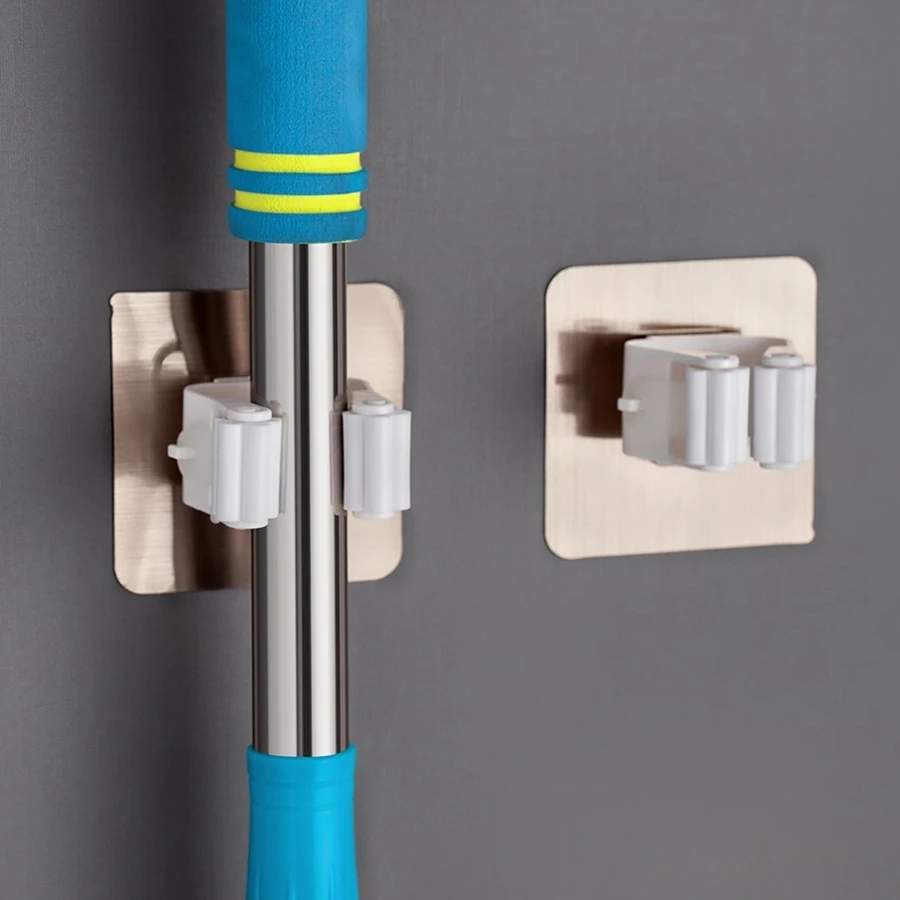 Cây Lau Nhà Treo Tường Người Tổ Chức Giá Đỡ Và Lưu Trữ Kẹp Bàn Chải Chổi Móc Treo Nhà Có Giá Để Đồ Phòng Tắm Hút Móc Treo Ống - trắng - Xem 1