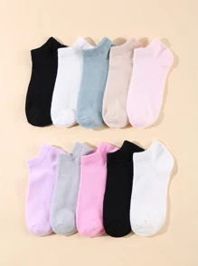 10 đôi Vớ mắt cá chân thời trang cho nữ để trang trí hàng ngày - Nhiều màu - Xem 2