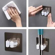 Cây Lau Nhà Treo Tường Người Tổ Chức Giá Đỡ Và Lưu Trữ Kẹp Bàn Chải Chổi Móc Treo Nhà Có Giá Để Đồ Phòng Tắm Hút Móc Treo Ống - trắng - Xem 4