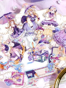 SIMNO 40入組卡通圖案貼紙,可愛金屬質感貼紙,