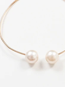 1pc Faux Pearl Decor Curtain Tieback - Gold - View 4