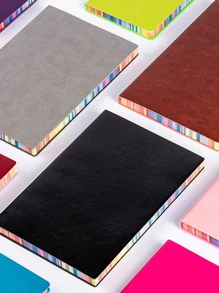 1Pc A5/A6 Dễ Thương Notebook Có Viền 100 Tờ Lót Giấy Cho Học Sinh Kỷ Lục Vẽ - Màu Hồng Tươi - Xem 3