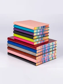 1Pc A5/A6 Dễ Thương Notebook Có Viền 100 Tờ Lót Giấy Cho Học Sinh Kỷ Lục Vẽ - Màu Hồng Tươi - Xem 10