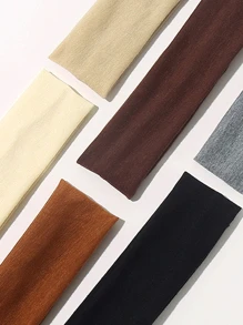 6pcs Solid Fashion Sport Hair Band - Multicolor - View 4