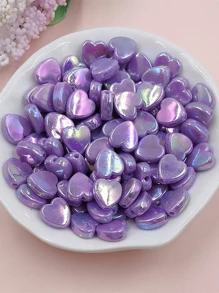 50入組/套心DIY首飾配件 - 紫色 - 查看 3