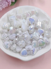 50 piezas/set Accesorio de joya DIY cuenta - Blanco - Ver 3