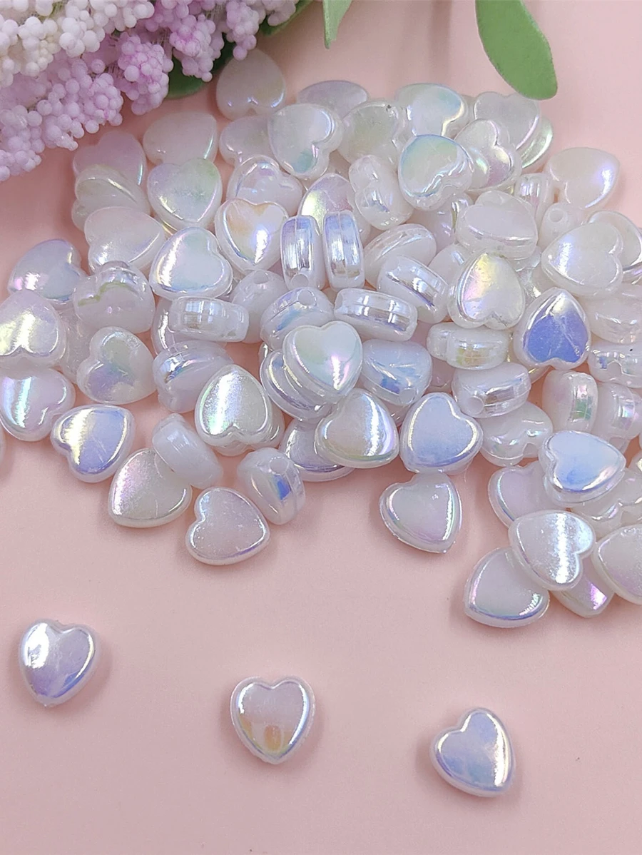 50 piezas/set Accesorio de joya DIY cuenta - Blanco - Ver 1