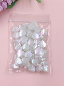 50 piezas/set Accesorio de joya DIY cuenta - Blanco - Ver 6