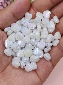 50 piezas/set Accesorio de joya DIY cuenta - Blanco - Ver 2