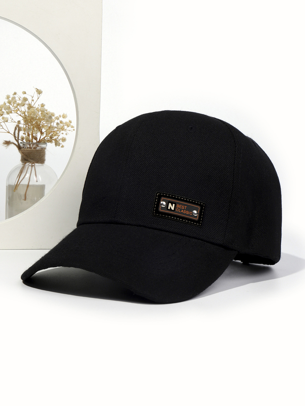 1pc Unisex Letter Detail Fashion Baseball Cap For Daily Decoration