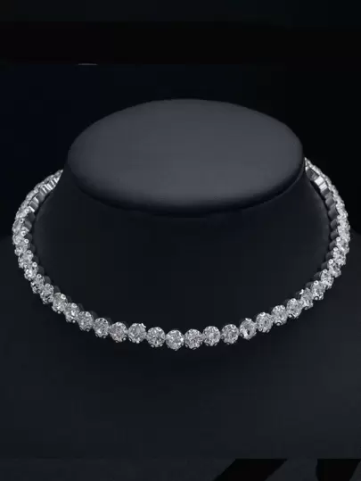 1 st Ladies' Alloy & Rhinestone Enkel Choker halsband