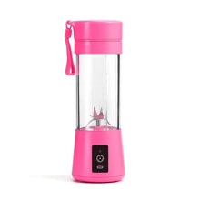 Make Delicious Smoothies And Milkshakes Anytime, Anywhere With This Portable Usb Rechargeable Blender. When Using, Please Make Sure The Water Is Above The Blades. It Can Be Used 2-3 Times When Fully Charged. Available In 4 Colors. - Hot Pink - View 1