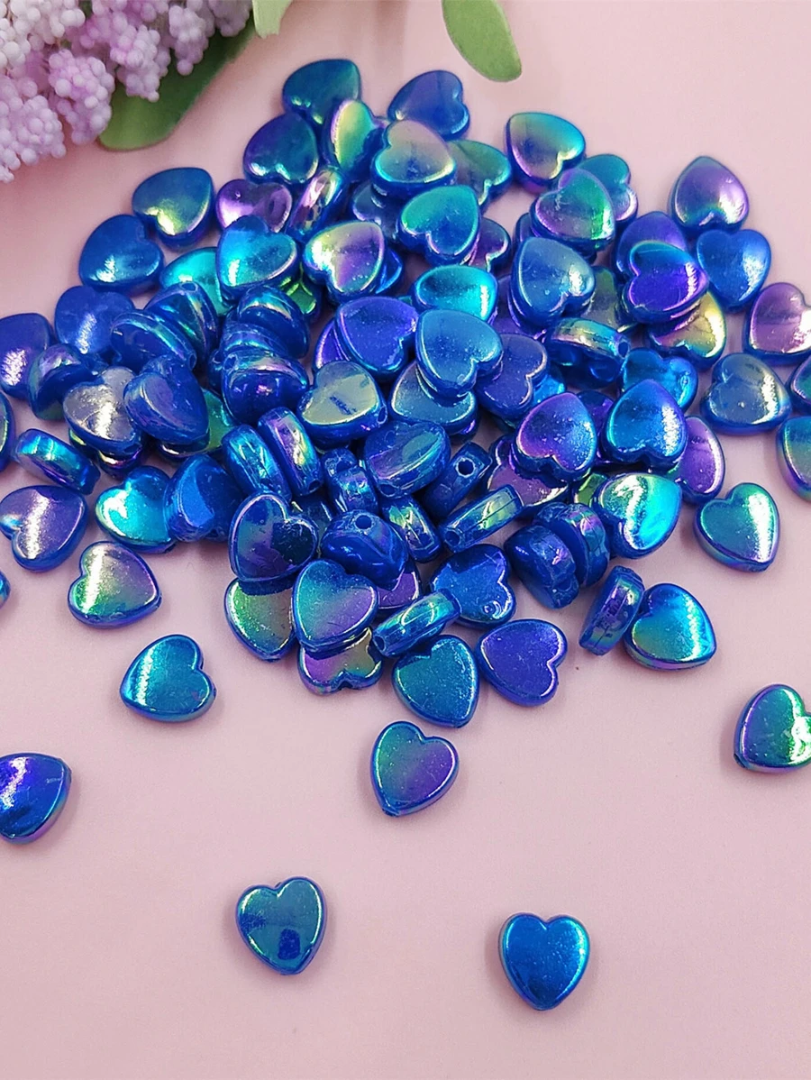 50入組/套心DIY首飾配件 - 寶藍色 - 查看 1