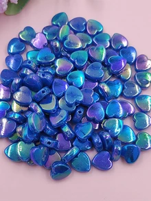 50入組/套心DIY首飾配件 - 寶藍色 - 查看 5