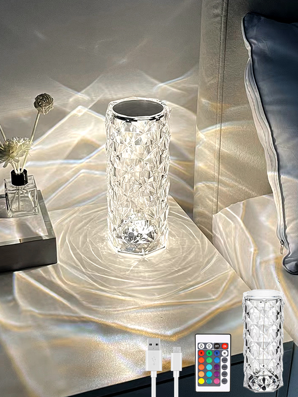 1pc RGB Bedroom Desktop Rose Atmosphere Light 16 Color Decorative Night Light