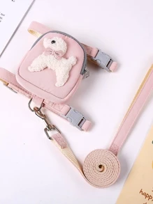 1入組卡通熊裝飾寵物包 - 粉色 - 查看 3