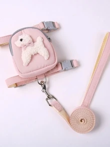 1入組卡通熊裝飾寵物包 - 粉色 - 查看 6