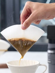 40张纯色咖啡滤纸学校用品返校 - 白色 - 查看 8