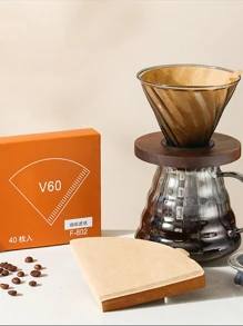 40张纯色咖啡滤纸学校用品返校 - 白色 - 查看 9