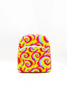 Kids' Tie-dye Color Block Backpack, Lightweight, Suitable For School - Multicolor - View 1