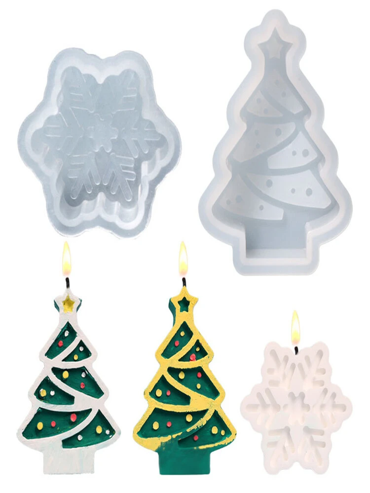 Stampo in silicone per portacandele a forma di fiocco di neve