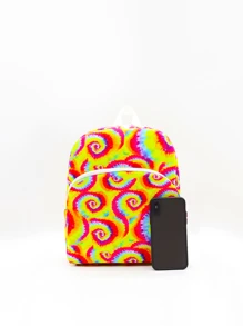 Kids' Tie-dye Color Block Backpack, Lightweight, Suitable For School - Multicolor - View 4