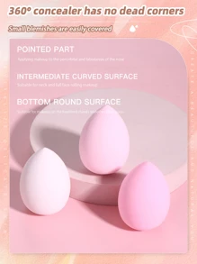 Makeup Sponge, 3pcs Beauty Cosmetic Foundation Cosmetic Sponge Makeup Blender Suitable For Cream & Powder Concealer,Makeup,Cheap,Room Decor,Vanity,Travel,Bedroom,Makeup Accessories,Puff,Makeup Blender,Powder Puff,Makeup Sponge - Multicolor - View 6