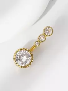 1pc Surgical Steel Belly Button Ring Navel Nombril Piercing CZ Belly Ring Sexy Women Belly Piercing Body Jewelry - Multicolor - View 2