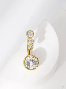 1pc Surgical Steel Belly Button Ring Navel Nombril Piercing CZ Belly Ring Sexy Women Belly Piercing Body Jewelry - Multicolor - View 3