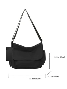 MINGHONG Bolso de hombro diagonal y japonés, nueva bolsa cruzada minimalista de lona, bolso de marca, mochila de estudiante, bolso de mensajero, bolso universitario, bolso multifuncional para libros para padre, bolso bandolera para hombres, estudiantes, bolsa de viaje, bolsa de verano, bolsa de vuelta al colegio, bolsa de primavera, bolsa de vacaciones, bolsa para acampar
