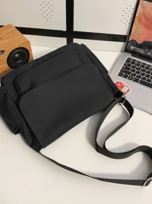 MINGHONG Bolso de hombro diagonal y japonés, nueva bolsa cruzada minimalista de lona, bolso de marca, mochila de estudiante, bolso de mensajero, bolso universitario, bolso multifuncional para libros para padre, bolso bandolera para hombres, estudiantes, bolsa de viaje, bolsa de verano, bolsa de vuelta al colegio, bolsa de primavera, bolsa de vacaciones, bolsa para acampar