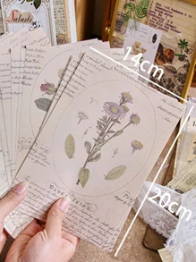 Tarjetas De Bricolahe Con Patrón Vintage De Planetas Y Letras Para Material De Decoración De Scrapbooking - Multicolor - Ver 11