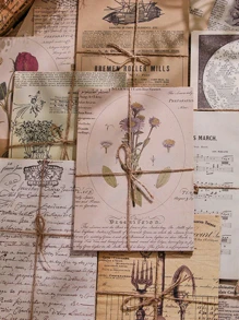 Tarjetas De Bricolahe Con Patrón Vintage De Planetas Y Letras Para Material De Decoración De Scrapbooking - Multicolor - Ver 5