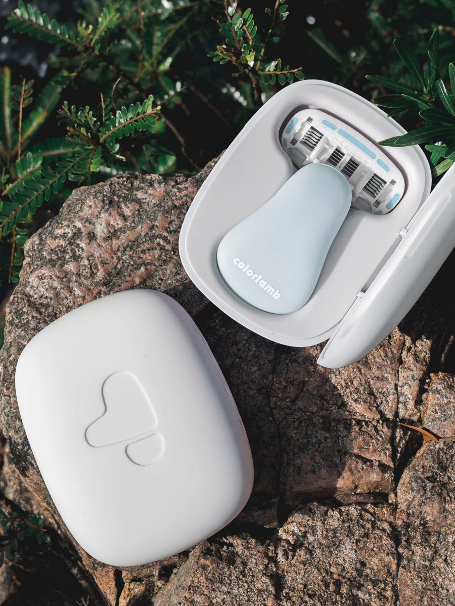 colorlamb 1Pc Colorlamb Portable Shaving Razor For Women Bikini Leg Hair Private Body Shaver Use 5 Layer Skin Care Soap Blades Cartridge Hair Removal Manual Travel Shaver White Color ,Hair Products And Accessories For Barber Salon Beauty Travel Essentials