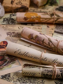 每日清單1包30張復古靈感材料紙,適用於diy剪貼簿、日記本 - 彩色 - 查看 4