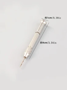 1 套用于树脂铸造模具的针式虎钳手钻，钢制手钻，带 10 个钻头（0.8-3 毫米） - 銀色 - 查看 7