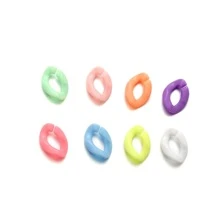 50 piezas de color mixto acrílico enlace cadenas , ideal para la fabricación de joyas de bricolaje