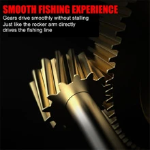 1pc AC2000 Lightweight Spool 6.3:1 Gear Ratio Baitcasting Fishing Wheel Left/Right 8kg Max Drag Saltwater Left/Right Fishing Reel - Red - View 5