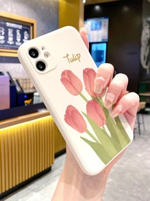 Valentines Tulip Pattern Phone Case Waterproof Shockproof Anti-Fall Scratch Resistant,International Version, Not The Domestic Version - Multicolor - View 5