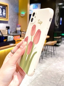 Valentines Tulip Pattern Phone Case Waterproof Shockproof Anti-Fall Scratch Resistant,International Version, Not The Domestic Version - Multicolor - View 6