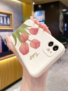 Valentines Tulip Pattern Phone Case Waterproof Shockproof Anti-Fall Scratch Resistant,International Version, Not The Domestic Version - Multicolor - View 4