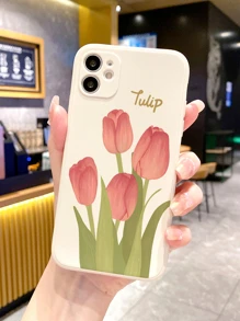 Valentines Tulip Pattern Phone Case Waterproof Shockproof Anti-Fall Scratch Resistant,International Version, Not The Domestic Version - Multicolor - View 3