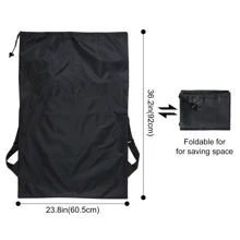 1pc Black Waterproof Large Capacity Travel Clothes Storage Bag - Black - View 5