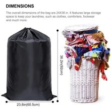 1pc Black Waterproof Large Capacity Travel Clothes Storage Bag - Black - View 3