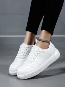 Mujer minimalista con cordón delantero Zapatillas de skate , deportivo Zapatillas deportivas