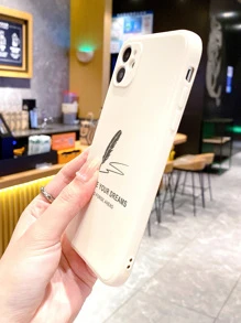 Funda de teléfono con estampado de plumas - Multicolor - Ver 4