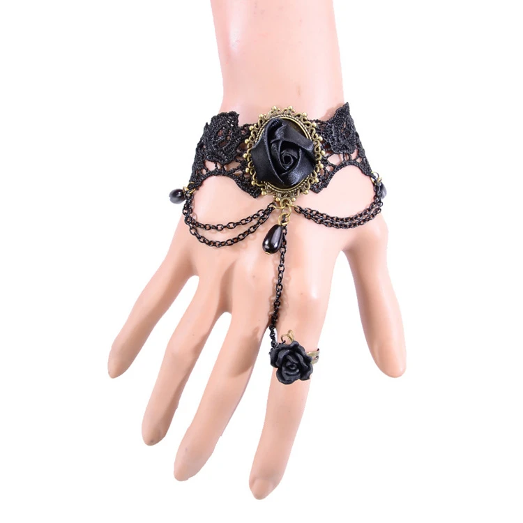 Artificial bracelet with ring hot sale