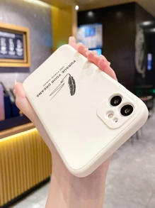Funda de teléfono con estampado de plumas - Multicolor - Ver 2