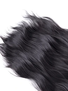 夾式髮束4入組,粗亮髮片長波浪夾式髮片滿頭20英寸合成髮纖維髮束女性用 - 巧克力棕 - 查看 2