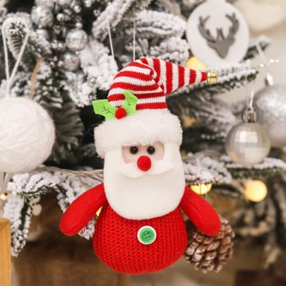1pc Santa Claus & Christmas Tree Decor Pendant